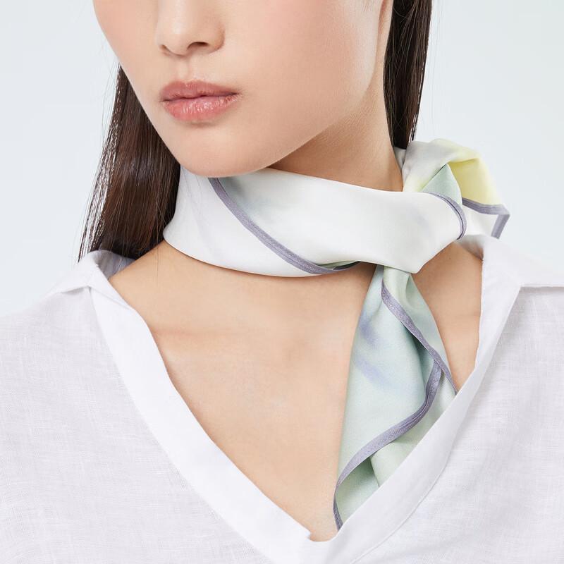 

OVVOVV Женский элегантный шелковый платок с принтом 50CM x 50CM