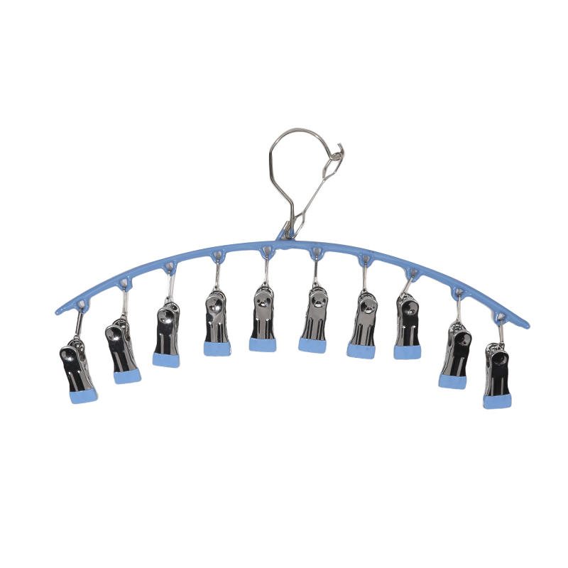 Hanger Space Saving Curved Hanger For Yoga Pants And Leggings Closet Organizer With 10 Clips For Clothing Store Pants Hanger