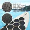 Hexagon Clear Surf Traction Grip Traction Pad Semi-Clear Deck Pad for Surfboards (black-A)