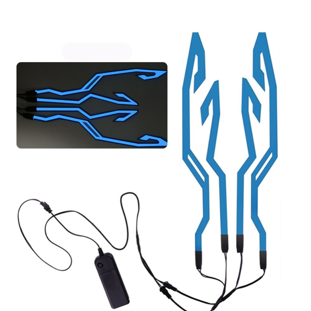 

Водонепроницаемая полоса для шлема EL наклейка для езды на мотоцикле, предупреждающие огни blue light