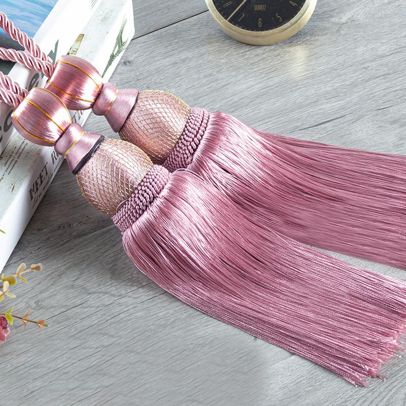 2 szt. Tassel Curtain Tieback Hanging Ball Curtain Holdback z akcesoriami do zasłon do salonu, biura, wystroju domu