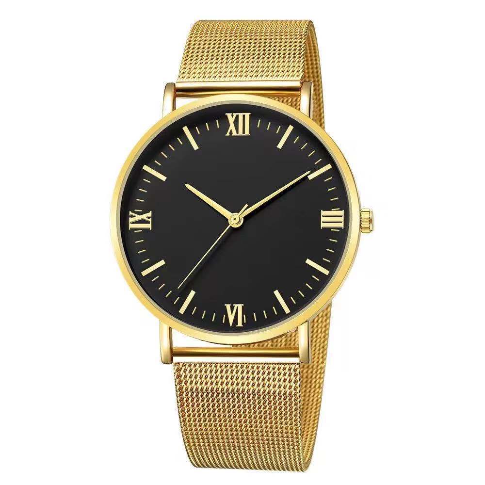 Eaby Simple Couple Quartz Fashion Watch Mesh Strap Men'S Watch