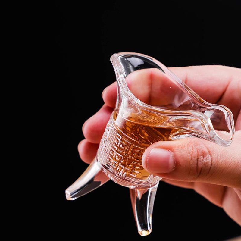 20ml Vodka Tequila Brandy Spirits Cups 4pcs Set Chinese Style Vintage Wine Glass Transparent Liquor Goblet Household Baijiu Cup