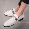 Men's Shoes Large Size Men's New Low-top British Hollow Breathable Business Casual Fashion Youth Foot Leather Shoes