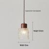 UOSU Amerykańska Retro Orzechowa Szklana Lampa Wisząca