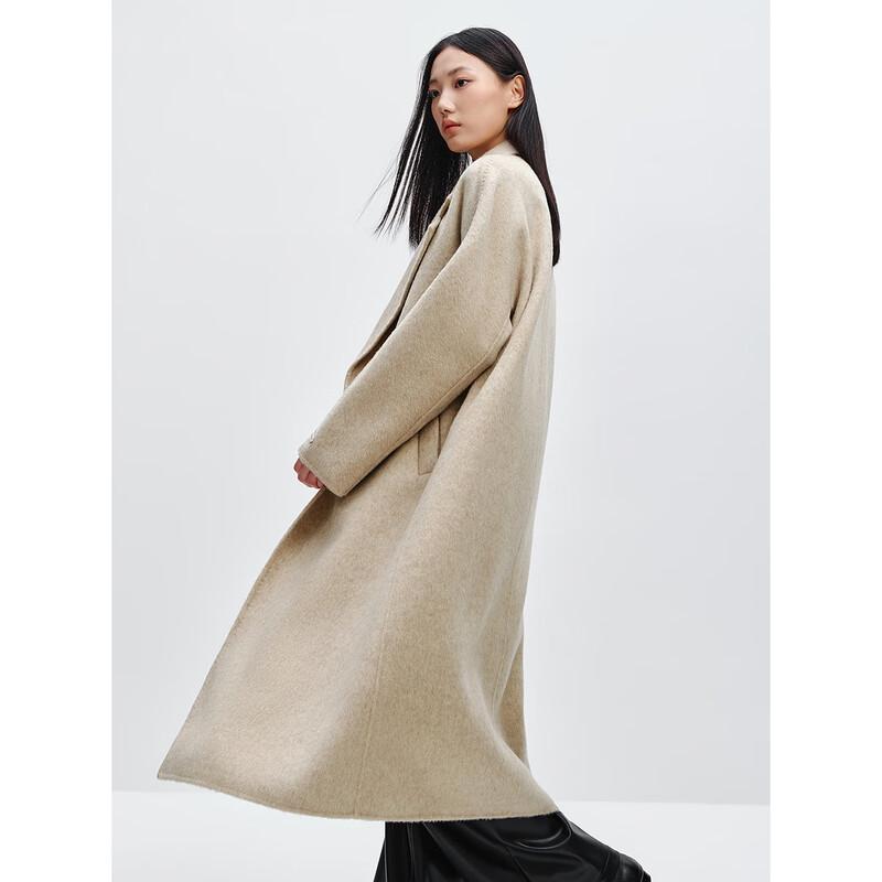 Peacebird Women's Premium Double-Faced Wool Blend Winter Coat