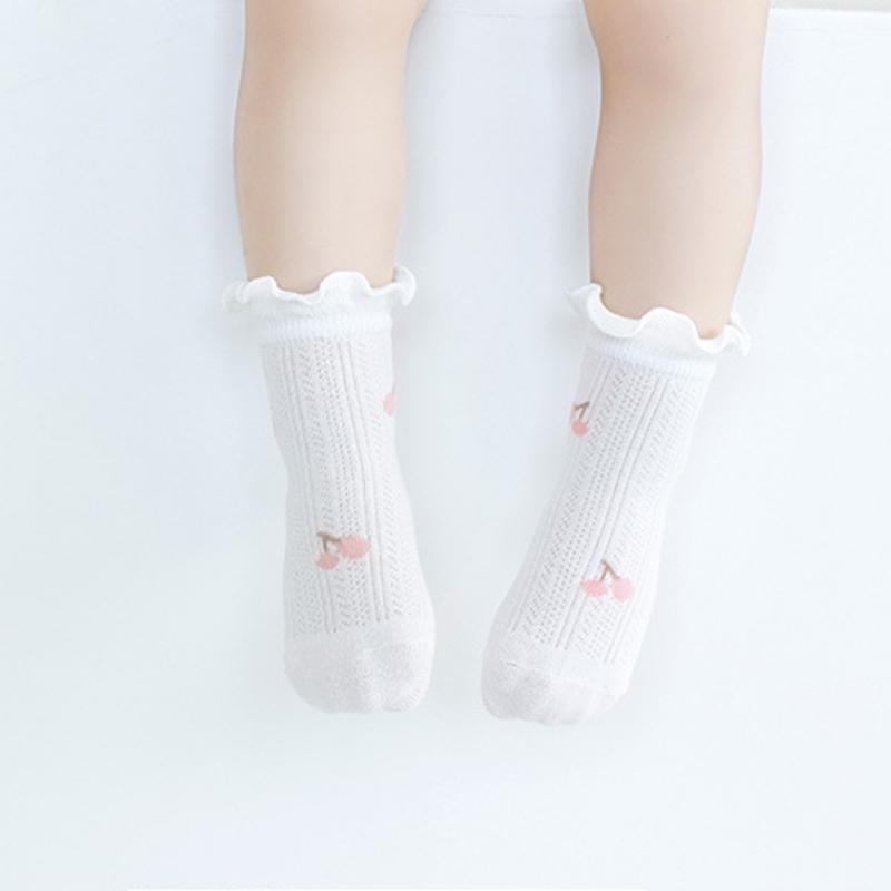 New Baby Socks Summer Thin Mesh Newborn Ankle Socks Cute Cartoon Cotton Floor Girls Home Short Stockings for Kids Boys