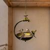Retro Metal Bird Bath Faucet Design Feeding Station Bird Feeding Bowl  Garden Decor