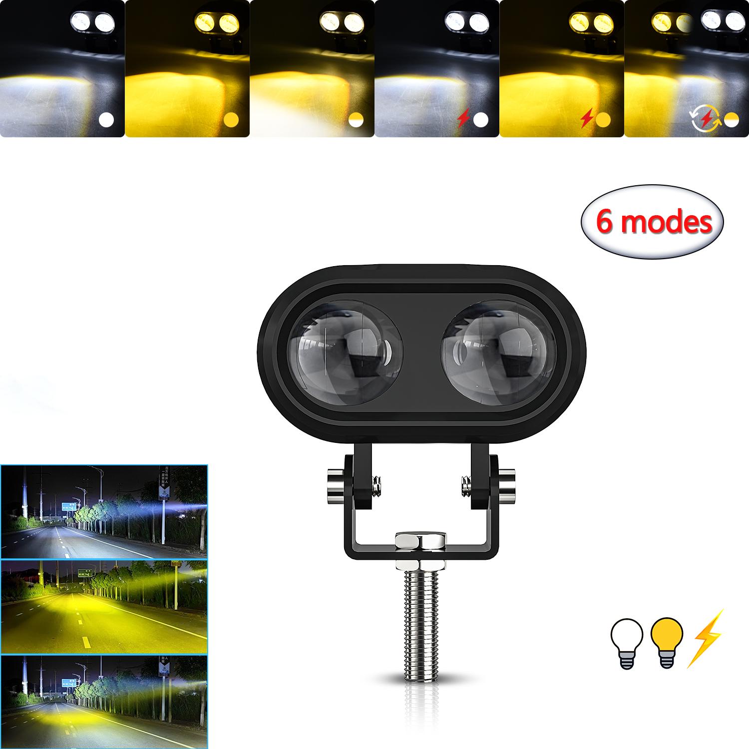 

Супер яркий светодиодный мотоциклетный фонарь противотуманный рабочий свет вспомогательный прожектор IP68 водонепроницаемый для 9-30 В тягача ATV UTV 1PCS