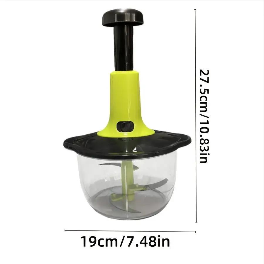 Multifunctional Manual Food Processor with Blade Guard Easy Clean Ergonomic Handle Ideal for Vegetables Garlic Meat Kitchen Tool
