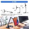 Sanwa Direct iPad Tablet Arm Stand, Compatible with 6-13 inch Tablets, 2-Joint Adjustable Angle and Rotation, Black, 200-STN052BK