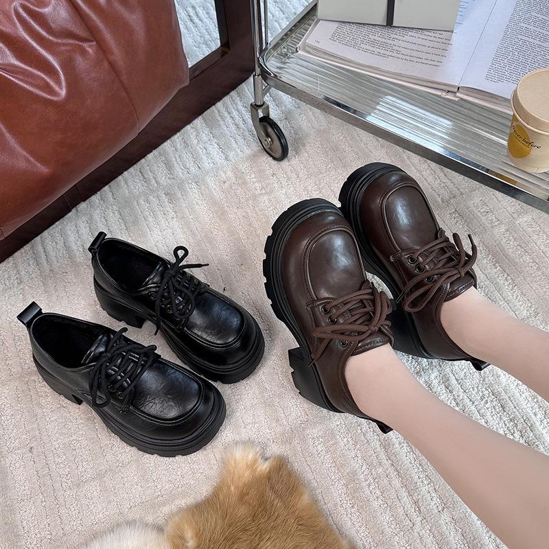 Versatile sweet and cool Mary Jane single shoes for women in the autumn of 2025, new thick-soled soft-soled British-style small leather shoes for wome