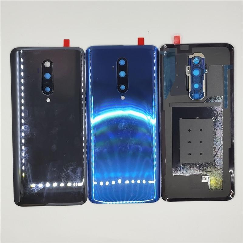 Glass Back Door Lid For OnePlus 7T Pro Battery Cover Rear Housing Shell Panel With Camera Lens Adhesive Sticker