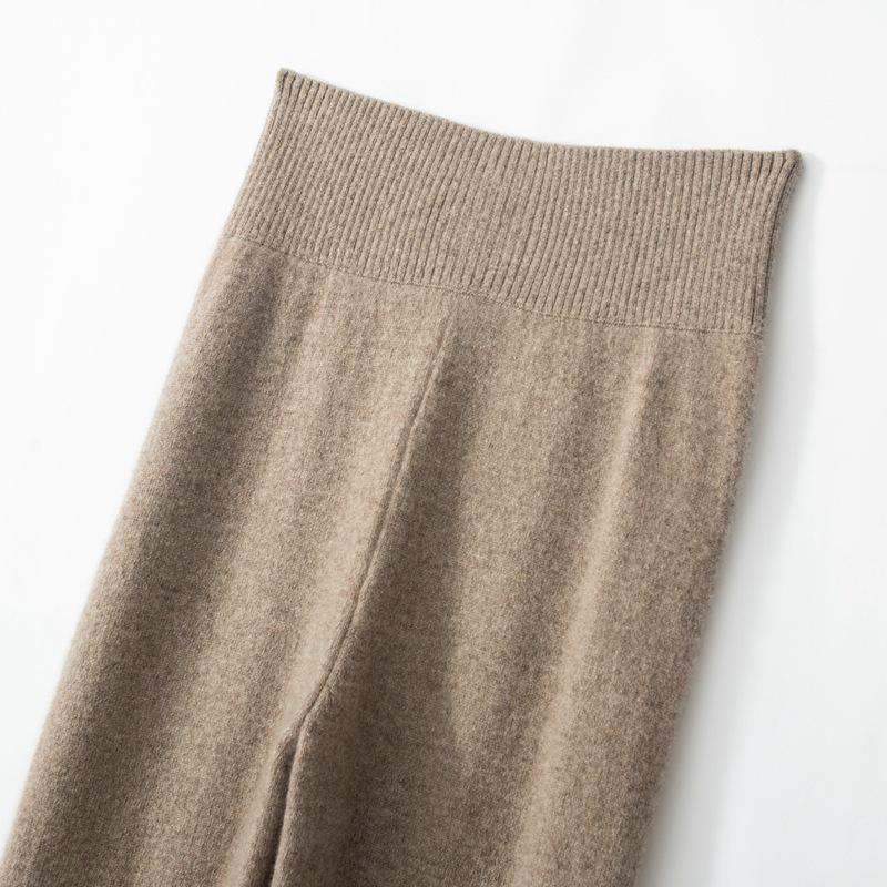100% Pure Cashmere High-Waisted Slimming Leggings for Women - Ideal for Indoor/Outdoor Wear In Autumn/Winter, Warm & Body-Shaping Pants
