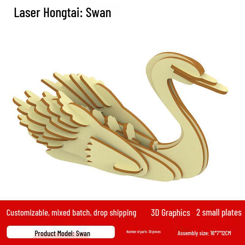 Marine Life Series 3D Wooden Puzzle - Challenging Educational Toy Display