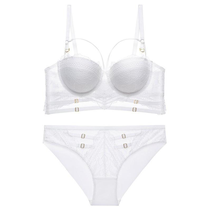 New sexy underwear small breasts show big gathering anti-sagging bra straps hollow lace underwear suit women
