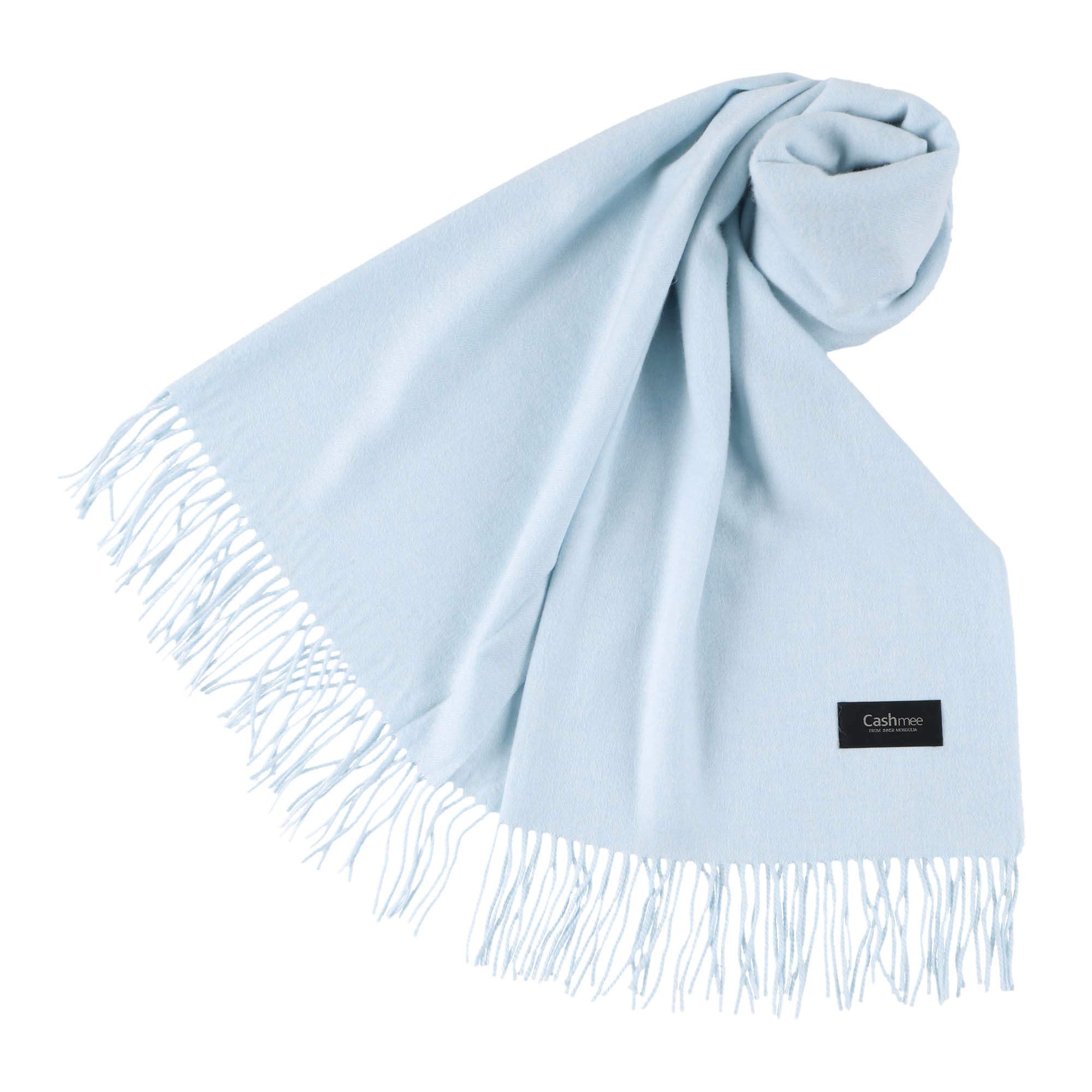

Cashmee FT70 Supreme Quality Cashmere Basic Wave Soleil Solid for Men and Women Blue 100% Stole, Cashmere, Large, Color, (Aqua (D3127))