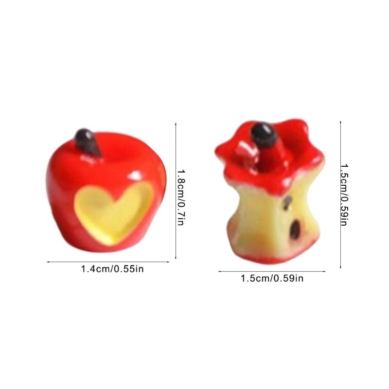 Stylish Red Apples Core Shaped Resin Jewelry Piece Accessories Perfect for Daily Wear, Parties, or as a Romance Gift
