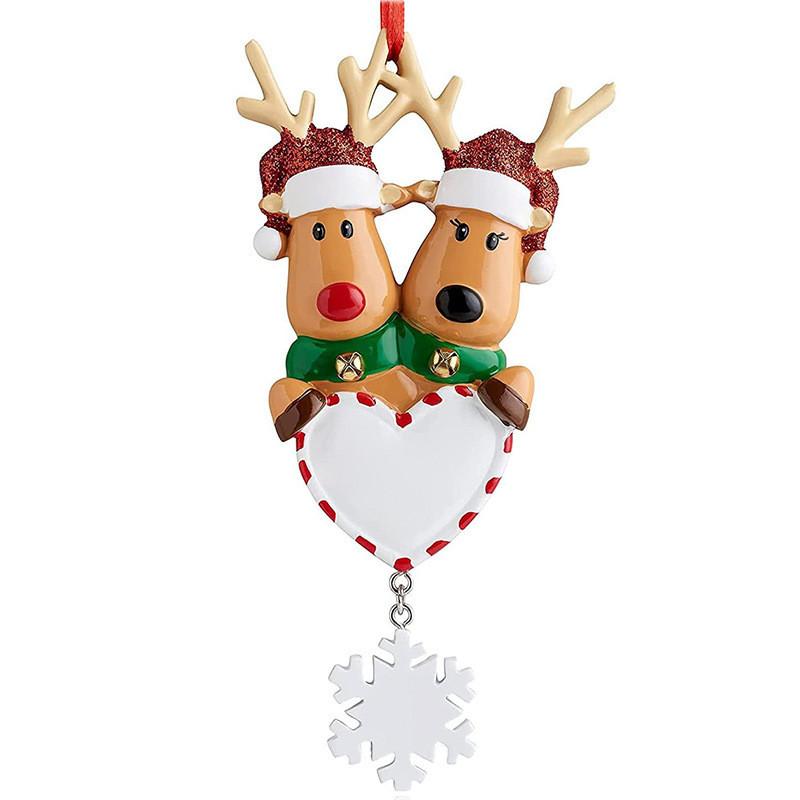 Beautiful Resin Christmas Ornaments Featuring Colorful Reindeer And Snowman Designs For Decor Holiday