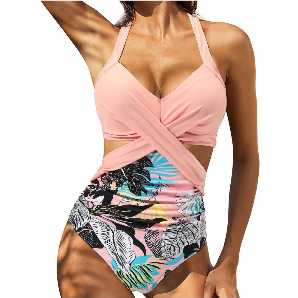 Ženy Bikiny Sexy plavky s vysokým pasem Plážové plavky Dámské letní plavky