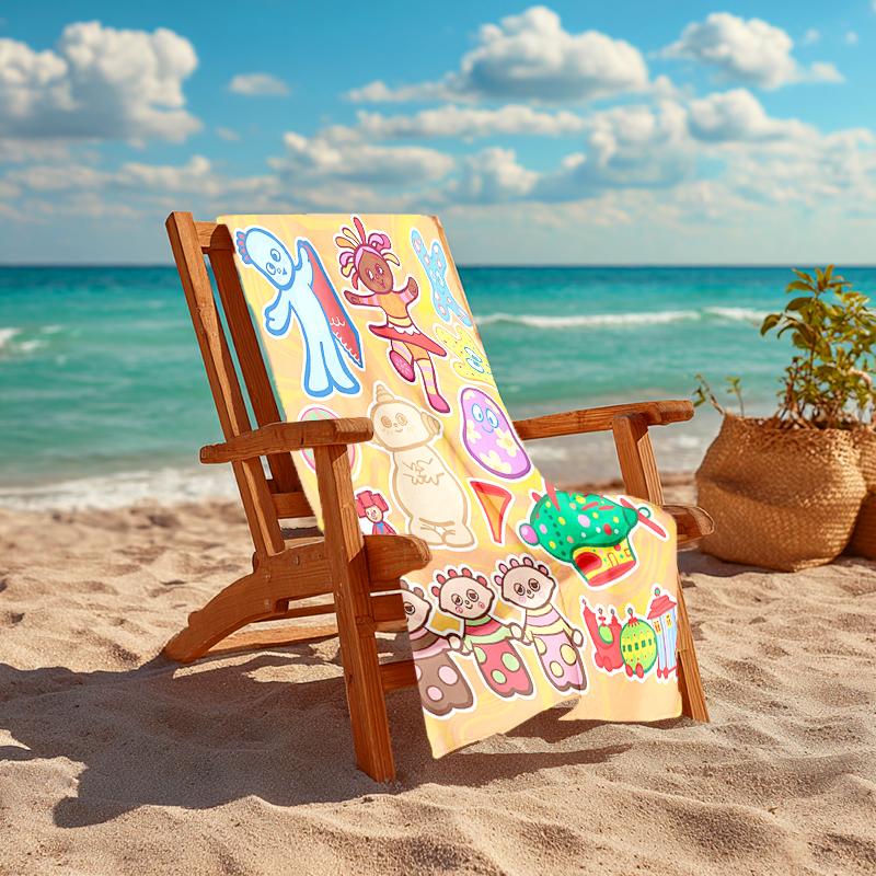 1pc In the Night Garden2 Beach Towel, Comfortable and Thick, and Swimming/Bath/Picnic/Camping Towel, Suitable for Seaside Beaches