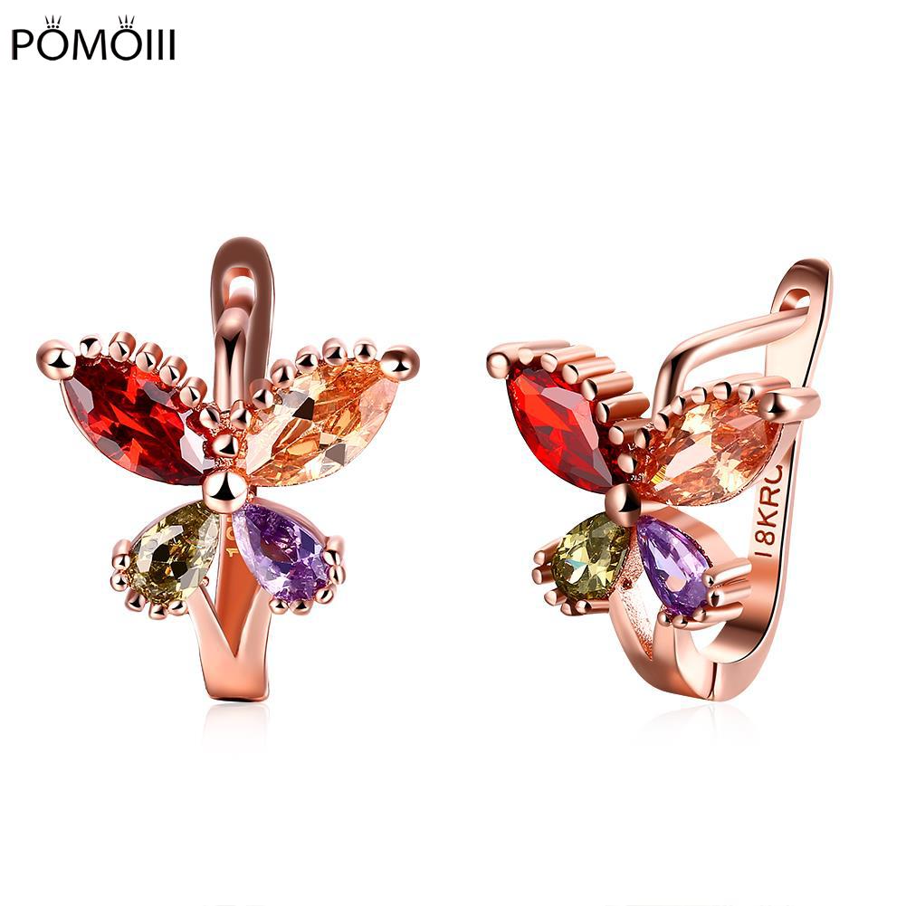 

Jialimei золотые уникальные серьги-клипсы с разноцветным камнем Aaa циркония, никель, ювелирные изделия без кадмия E124