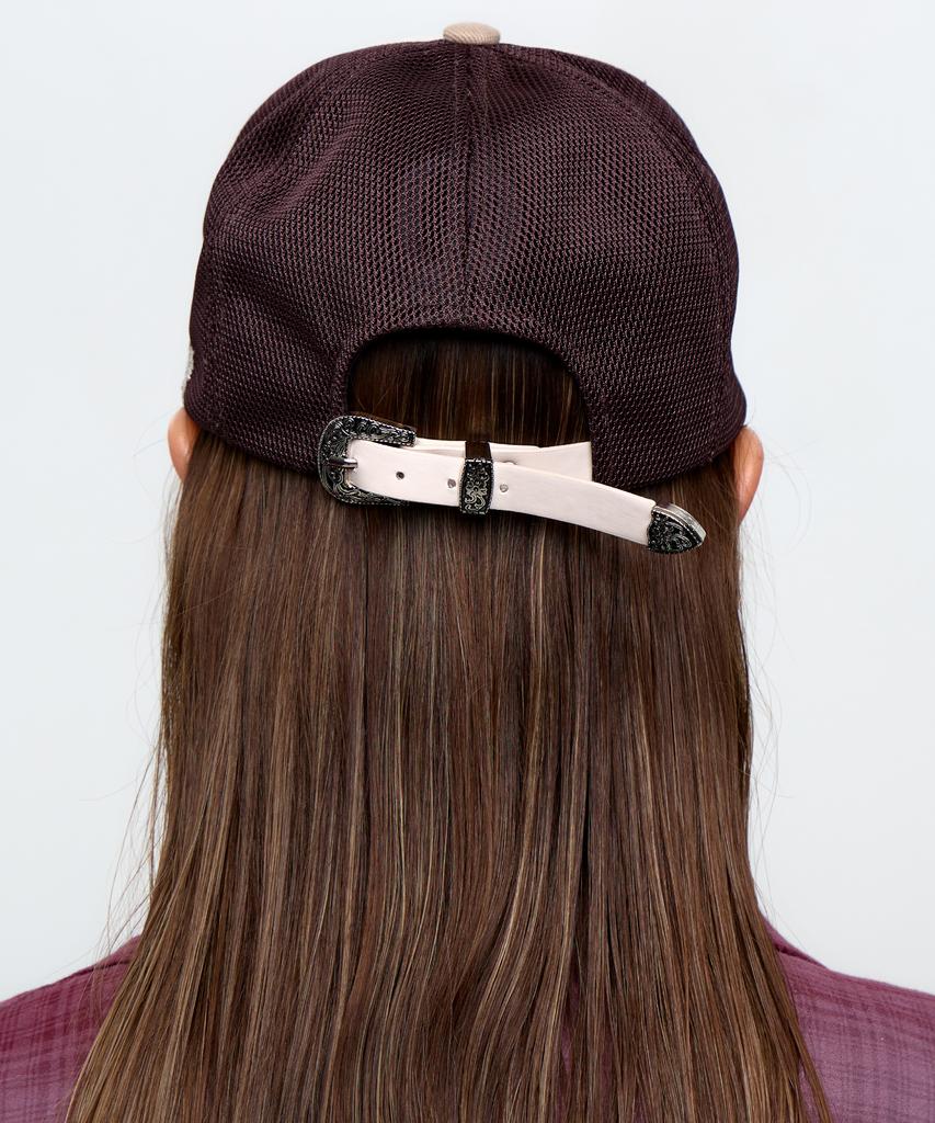 Aleseueseussi Western Rivet Mesh Cap - Brown/Beige