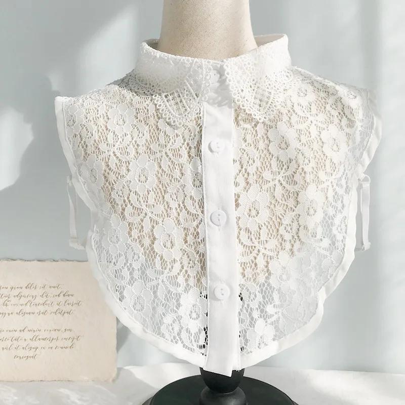 Fake Collar For Shirt Detachable Collars Solid Shirt Lapel Blouse Top Men Women Black White Girls Top Clothes QH132