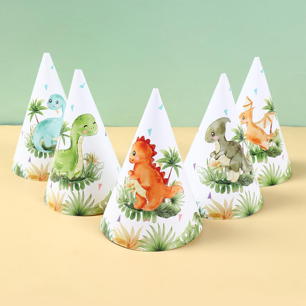 Dinosaur Party Paper Birthday Hats Happy Dinosaur Birthday Party Decoration Kids Jungle Safari Party Supplies Baby Shower Boy