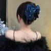 Sparkling Diamond Hair Clip Butterfly Knot Bow Clip Elegant Shark Clip  For Girls Women