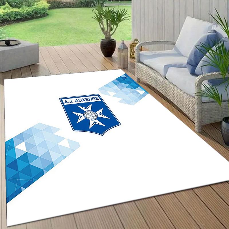 AJ Auxerre Flannel Pattern Square Carpet,Area Rug,Carpet Rug for Living Room Bedroom Sofa Playroom Decor,Non-slip Floor Mat