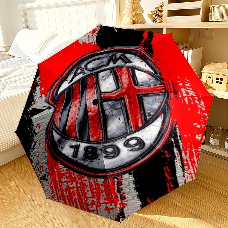 Ac Football Club Umbrella 8-Frame for Travel, camping, Casual Lightweight Portable Umbrella, Essential for every family Holidays Gift