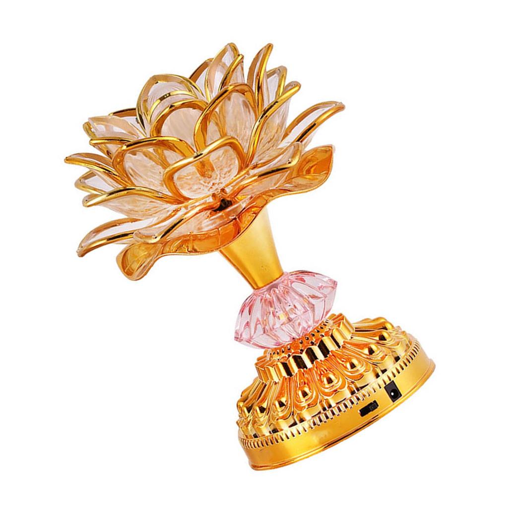 LED Flower Lamp Color Changing Electronic Decorative Light for Adding Ambiance and Holiday Gifting Golden
