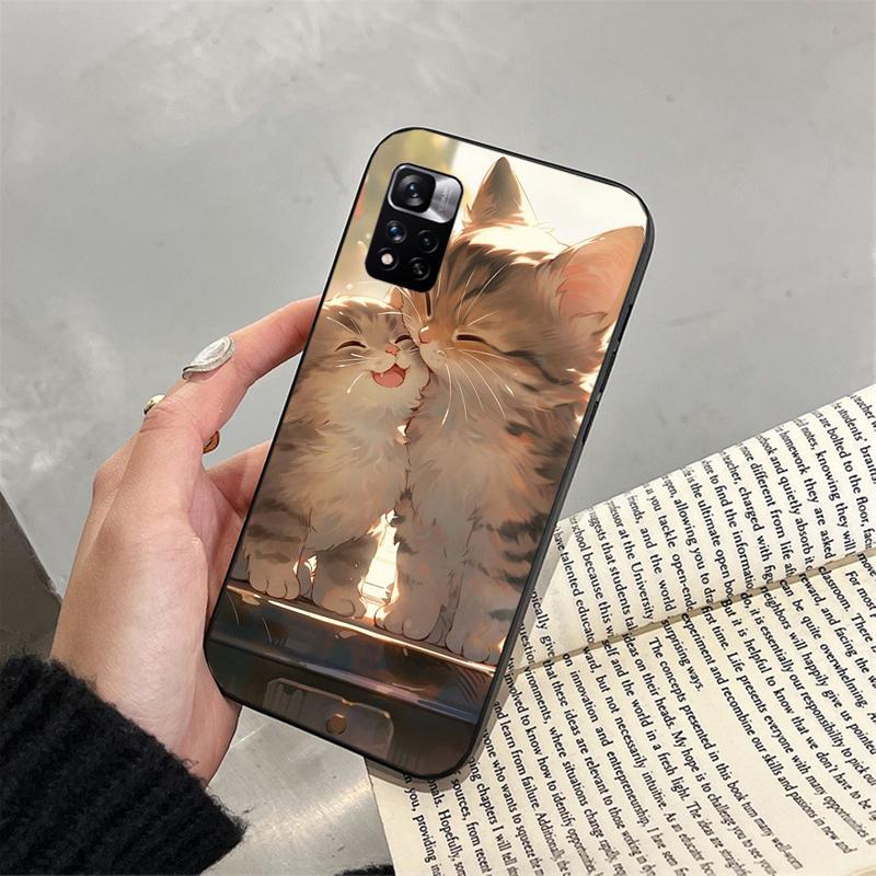 

Чехол для телефона с милым котом для Xiaomi Redmi note 13 12 Pro 11S 11 10 Pro 10S 12S Redmi 10 9C 13C Redmi 13C