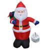 LED Inflatable Cute Air Blown Up Toy Illuminated Santa Claus Ornament Lighted Giant Model Ornament for Xmas Garden Party Decor