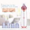 USB Rechargeable Pore Cleanser 3 Suction Levels Blackhead Extractor with 5 Heads Skin Care Tool
