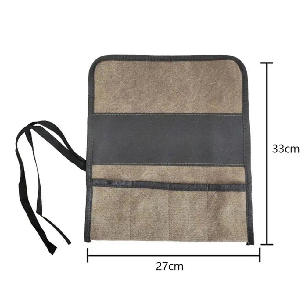 1Pcs Oxford Cloth Roll Up Tool Bag Multiple Pocket Screwdrivers Drills Wrench Pouch Multi-Purpose Storage Case Bag Hanging Tool