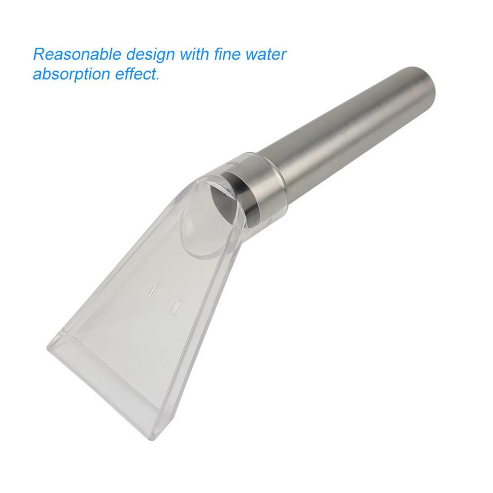 Sofa Carpet Vacuum Cleaner Suction Connector Tool, Silver+Transparent, Set A/B/C, Stainless Steel Tube 210mm 38mm OD, Suction