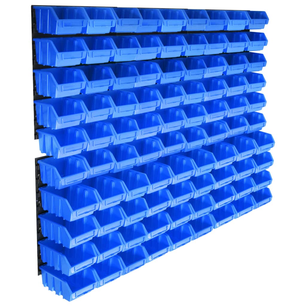Vidaxl 96-teiliger Wandpaneel-Organizer, Blau