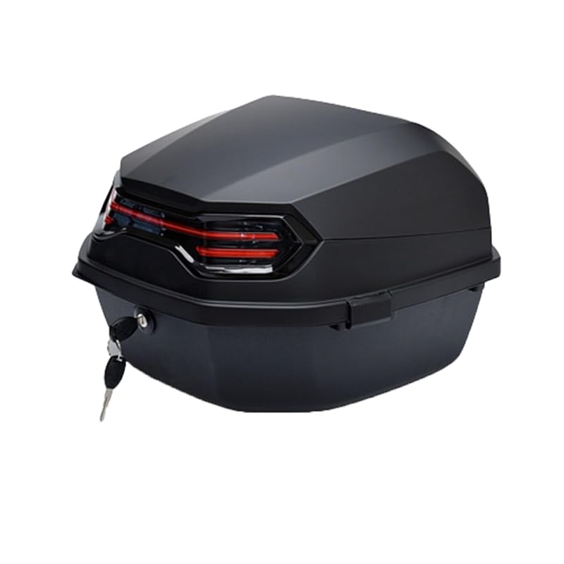 Motorcycle Rear Box 44L Top Case Motorcycle Box Motorcycle Box Detachable Large Capacity Scooter Full Face Helmet Storage Black 2 Black 2
