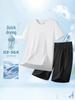 Men's Quick-Dry Ice Silk Shorts and T-Shirt Set - Breathable, Loose, Plus Size Sportswear