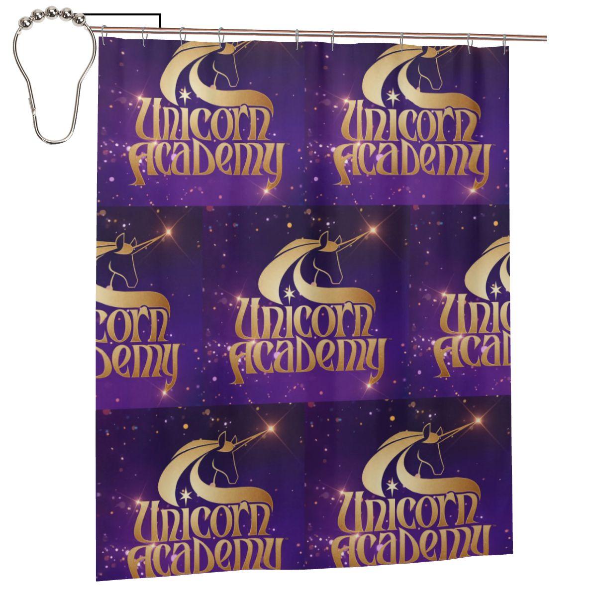 

Unicorn Academy Shower Curtain Bathroom Polyester Waterproof Bath Curtains With Hooks W60H190(CM)-1 Pcs