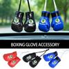 UMVB1 For Skoda Car Badge Boxing Gloves Keychain Hanging Rearview Mirror Decoration Pendant Accessories Kamiq MK3 Roomster Rapid