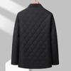 Winter Lapel Rhombus Middle-aged Business Casual Light Cotton-padded Warm Premium Coat
