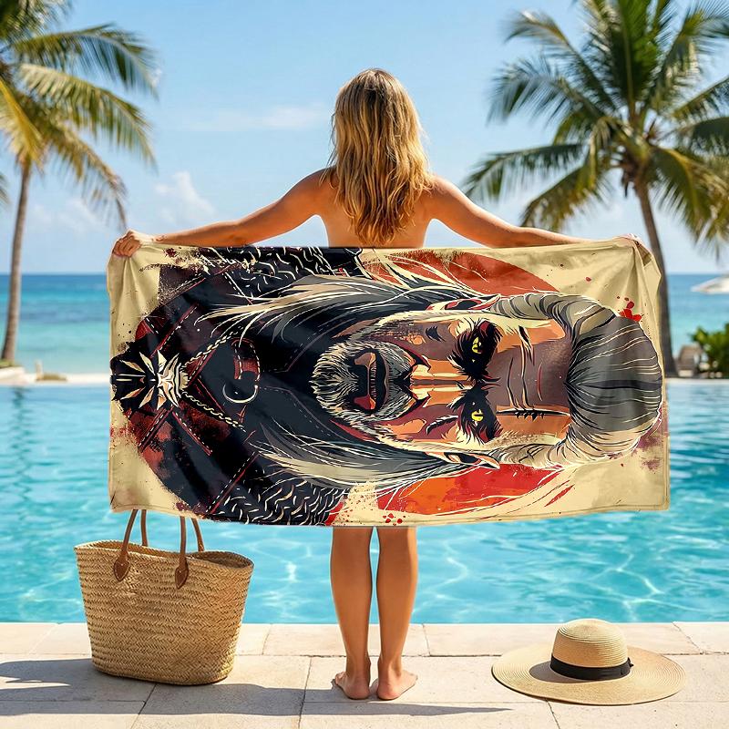 Witcher Fashion Beach Towel: Ideal for Summer Adventures Soft, absorbent and quick drying suitable for swimming and bathing