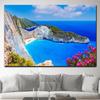 Zakynthos Island Greece Landscape Canvas Painting Navagio Beach Seascape Ocean Posters and Prints Wall Art Wall Decor Cuadros