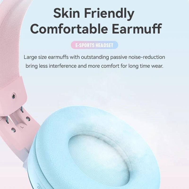 2 in 1 Cute Antlers/Cat Ears Wireless Bluetooth Headphones Gamer 3.5mm Headset Gaming Headphones Gift for Children Low Latency