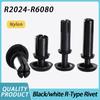 100/200 stuks R-Type Nylon Klinknagel R2024-R6080 Wit/Zwart Clip PC Board Bevestiger Druktype Klinknagels Plastic Expansie R-Type Klinknagels