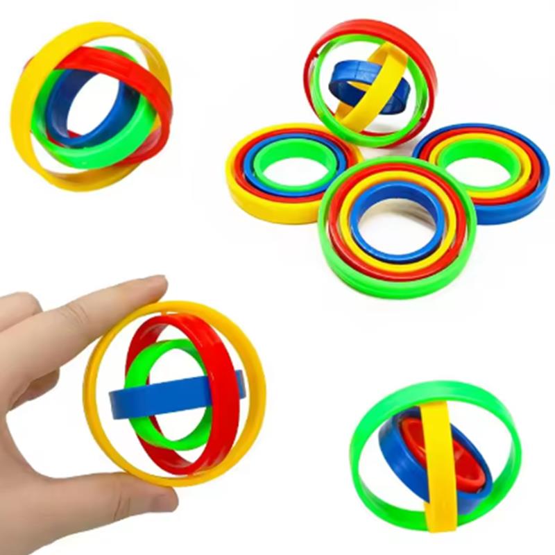 Toys 5PCS Infinite Flip 3D Gyro Multilayer Spinning Top Fidget Stress Relief for Goodie Bag Filler Stocking Stuffers Kids