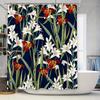 Floral Shower Curtain Home Decor Waterproof Bathroom Decoration Privacy Screen White Red Floral Design Shower Curtains